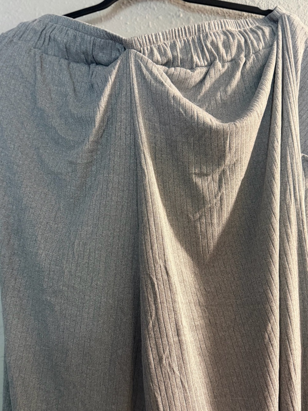 Rampage Gray Ribbed Drawstring Joggers - Picture 4 of 5
